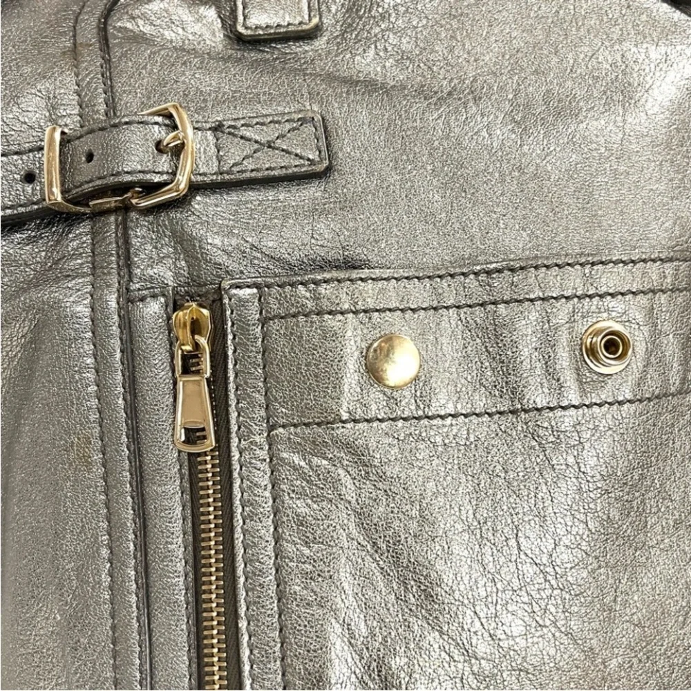 Yves Saint Laurent Metallic Downtown Tote - Picture 6 of 9